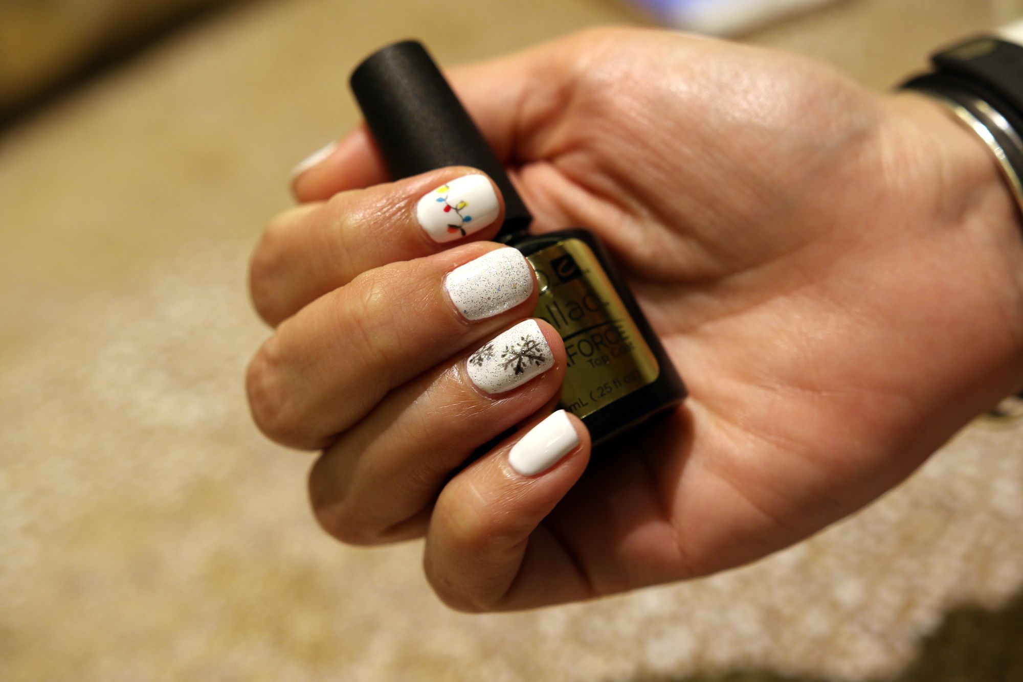 Snowflakes and Christmas lights unite