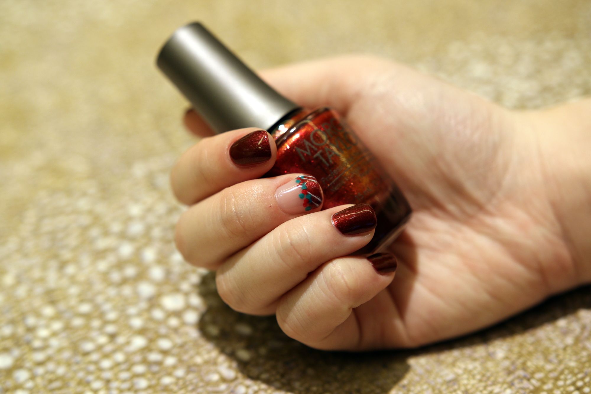 Candy cane tips in a rich shade of red
