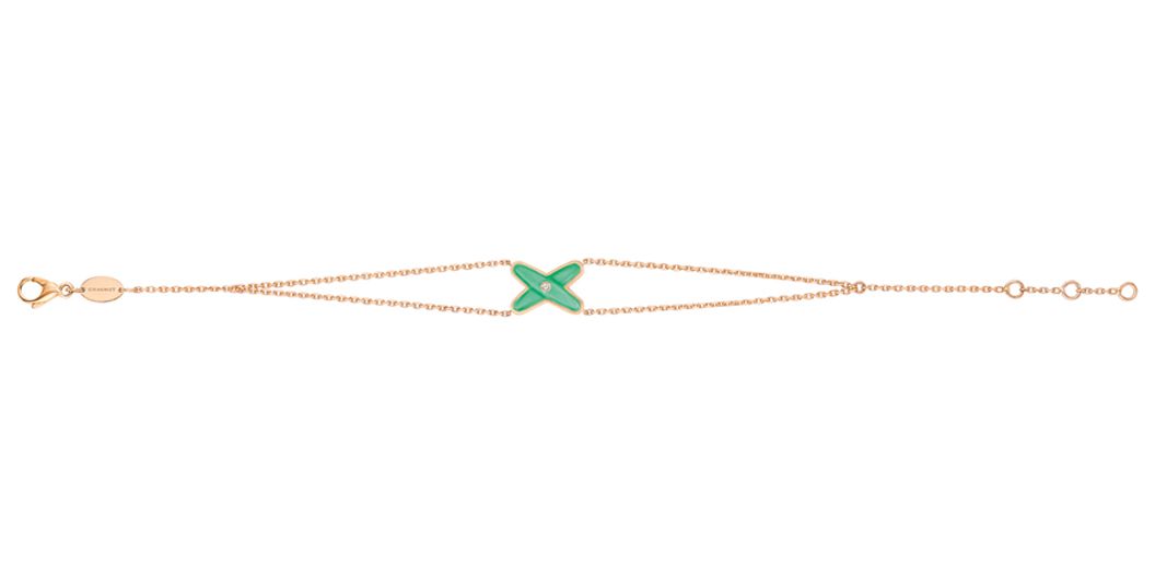 Chaumet "Jeux de Liens" bracelet in rose gold set with chrysoprase