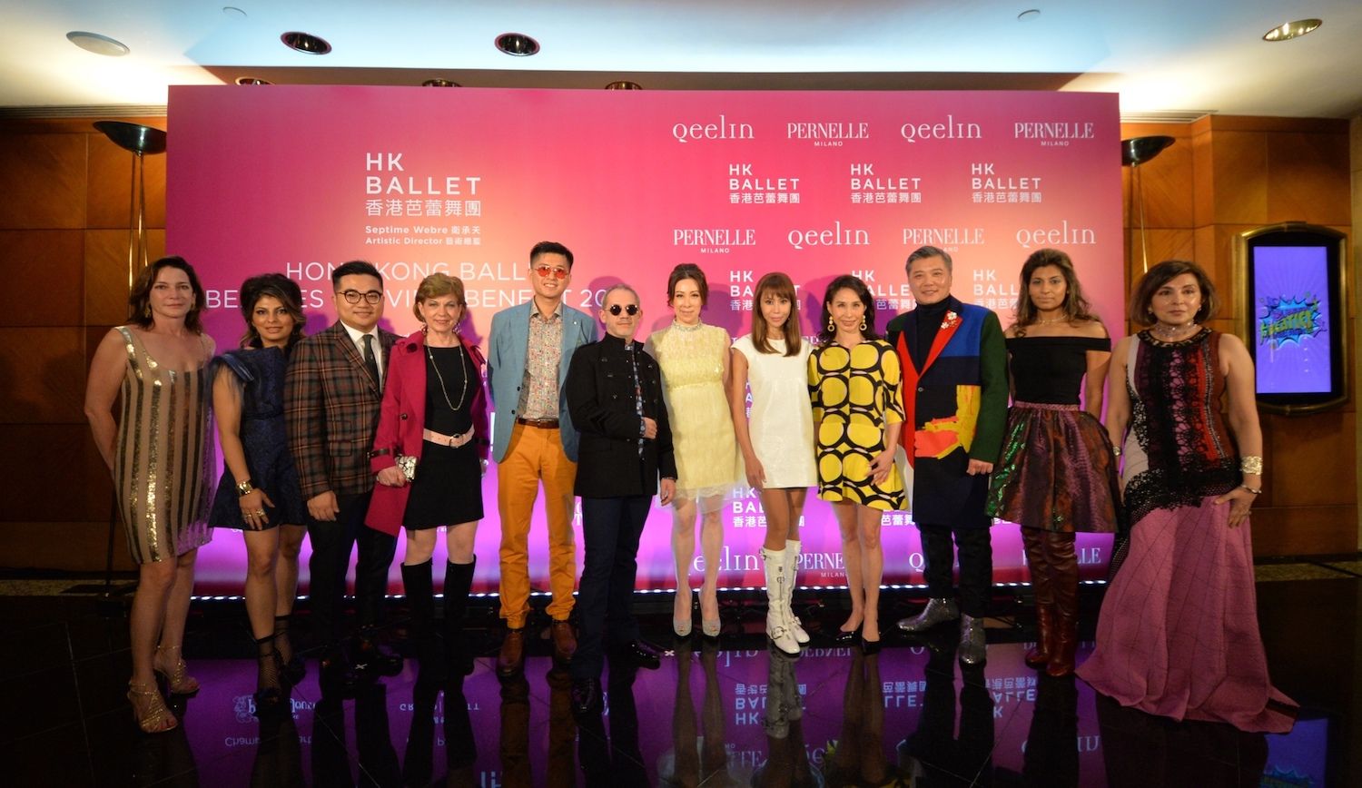 Hong Kong Ballet Beatles Preview Benefit Organising Committee: Paula Mahoney, Reyna Harilela, Stephen Yeung, Anne LeBourgeois, Will Lam, Benjamin Aubanton, Janice Chan-Choy, Mira Yeh, Daisy Ho, Peter Cheung, Malti Dialdas, Shirley Hiranand