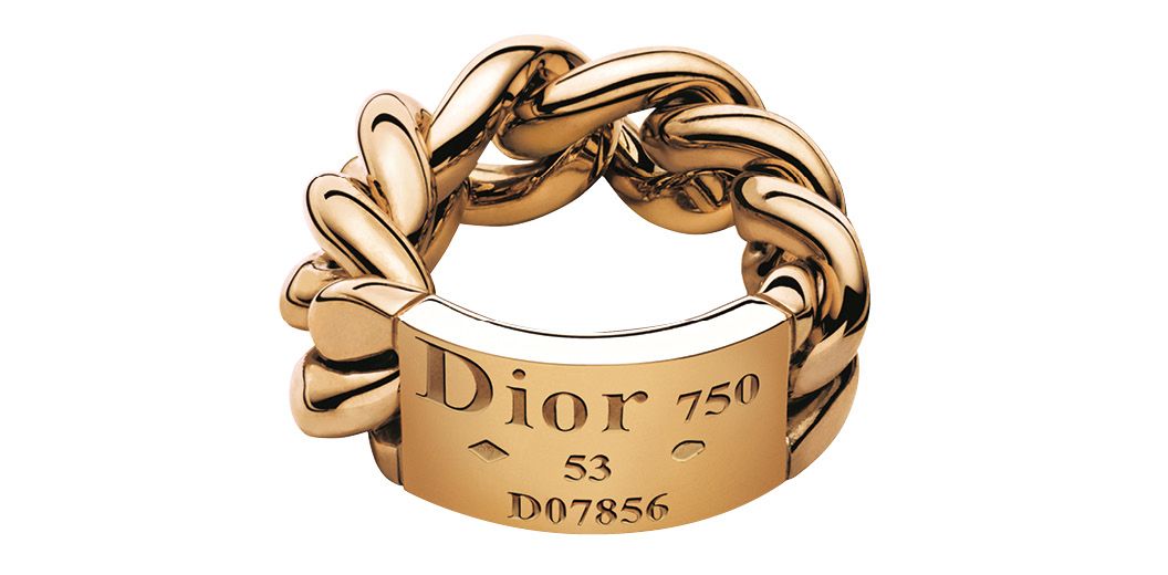 Gourmette de Dior ring in yellow gold, by Dior