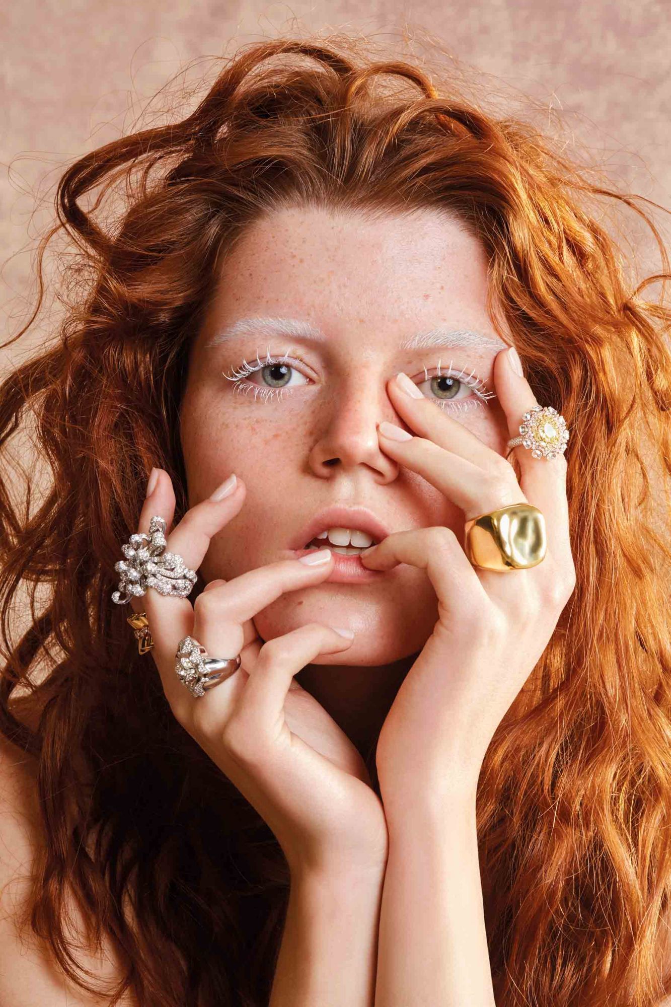 From left: Archi Dior Bar en Corolle ring by Dior | Cygne Blanc ring by Dior | Lion Pépite ring by Chanel | Nougat ring by Dior | Oval en-tremblant ring set with diamonds by Nirav Modi