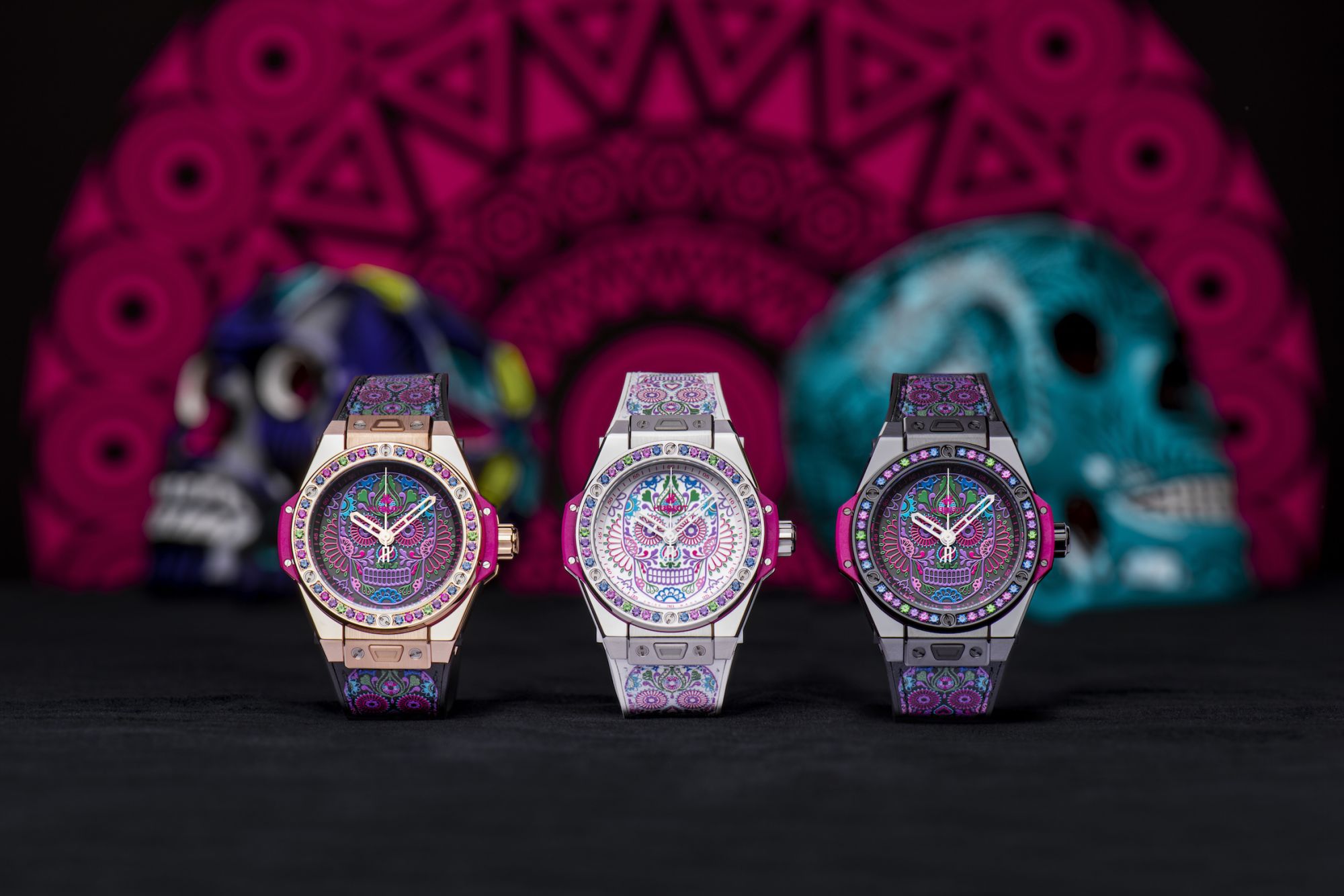 Big Bang One Click Calavera Catrina watches by Hublot (Photo: Courtesy of Hublot)