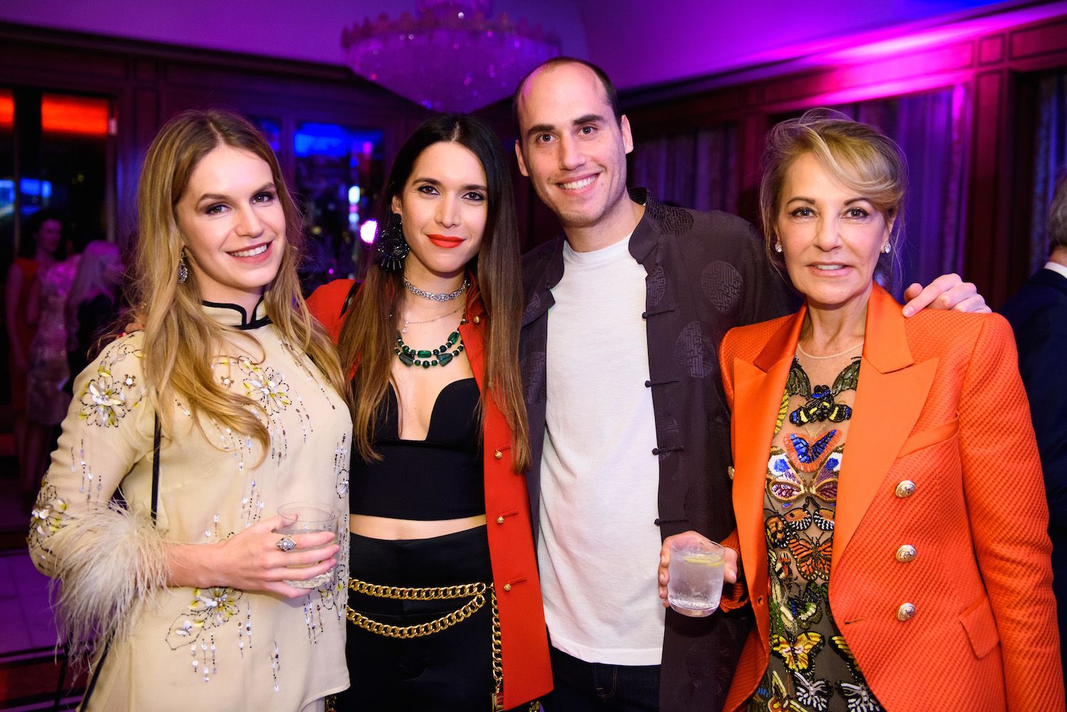 Eugenie Niarchos, Laetitia Mimran, Ziko Abram and Joyce Abram