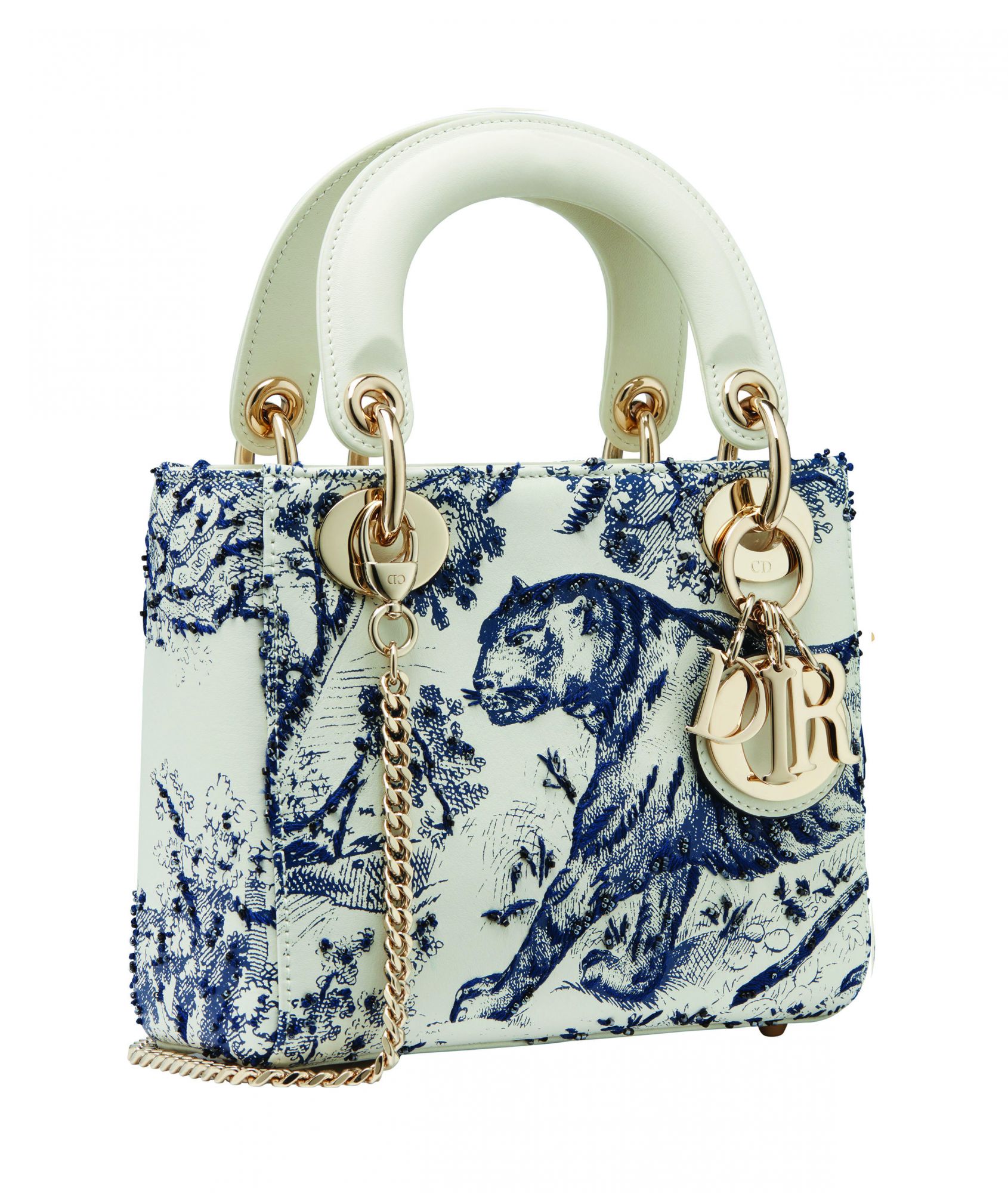 Lady Dior Toile de Jouy bag by Christian Dior. Available at Christian Dior boutiques