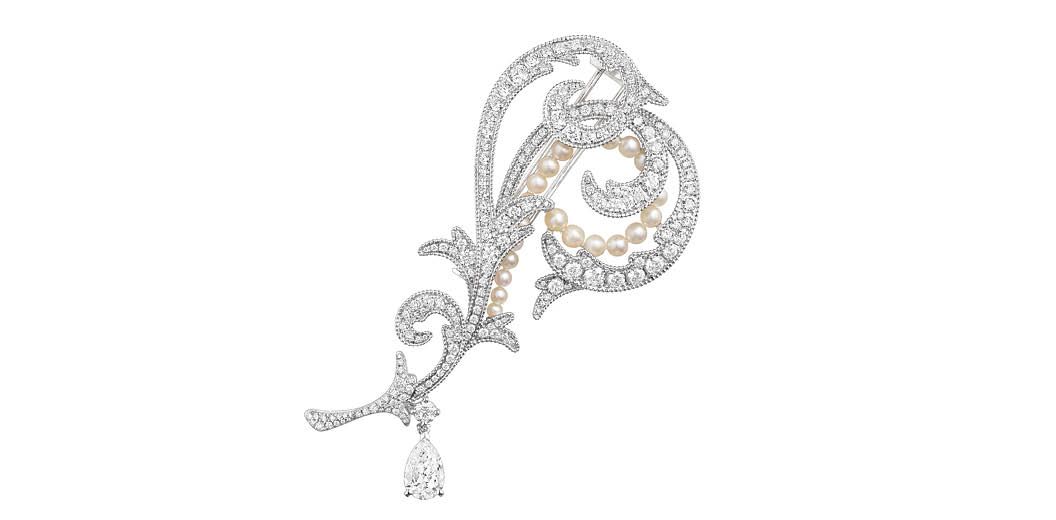 Chaumet Valses d’hiver brooch set with diamonds and pearls (Photo: Courtesy of Chaumet)