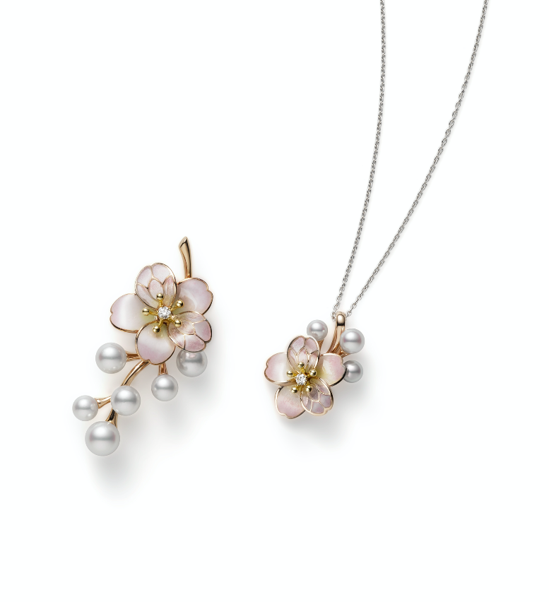 Cherry Blossom brooch and pendant by Mikimoto