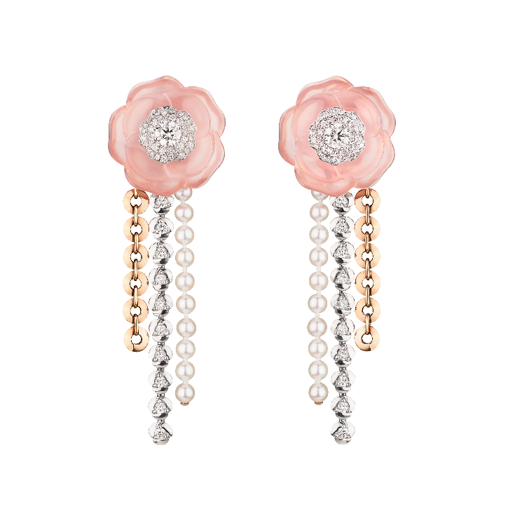 Rose Tendre earrings by Chanel