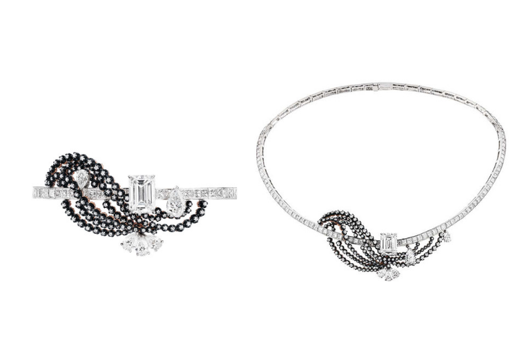 Cour de Marbre necklace and ring from Dior à Versailles collection