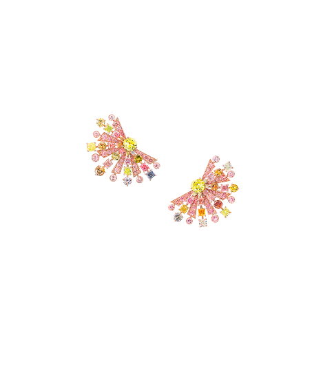 Multicoloured diamond earrings by Graff