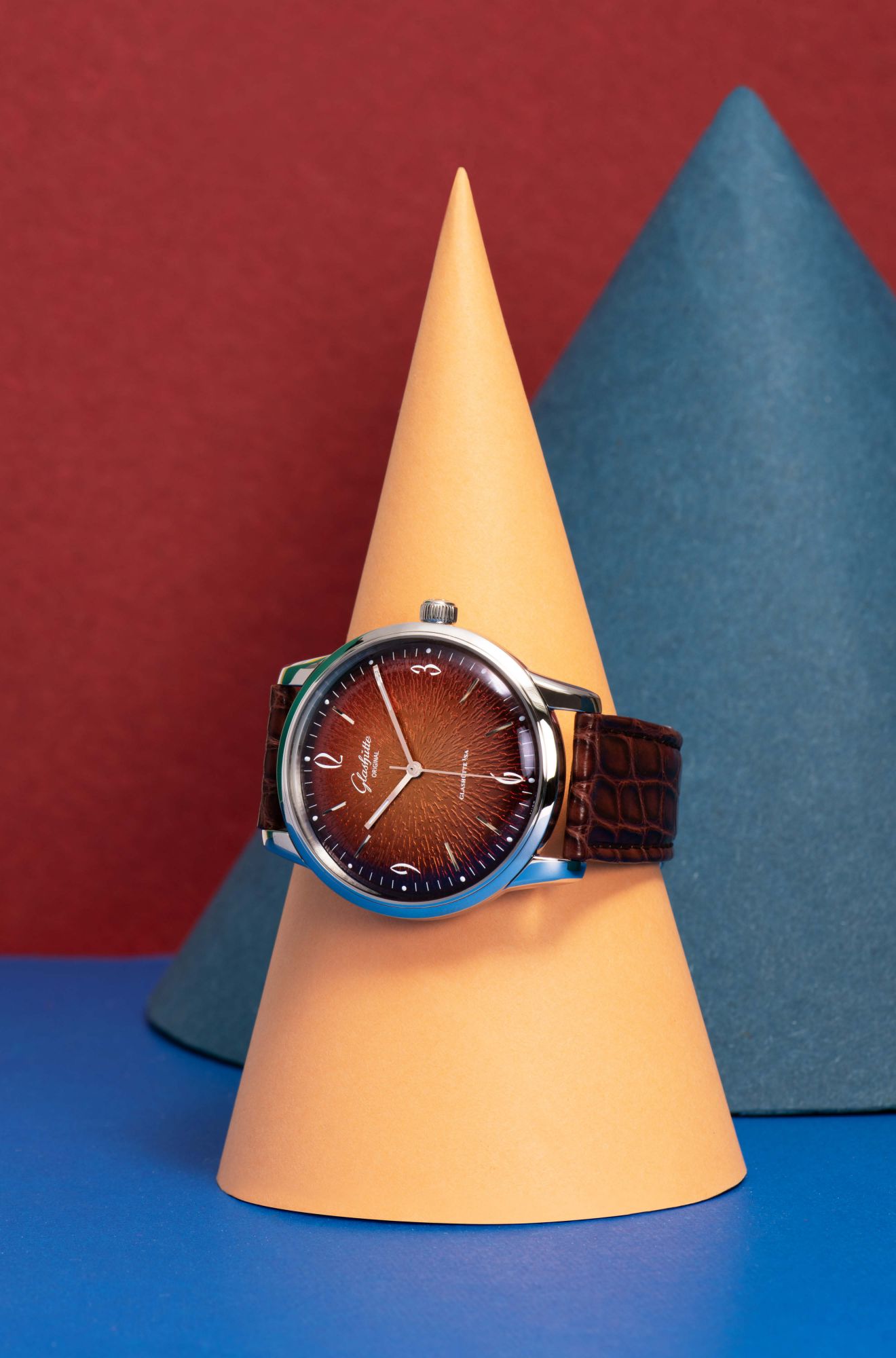 Sixties with an orange dégradé dial by Glashütte Original
