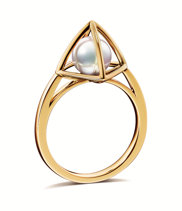 Refined Rebellion Neo ring in yellow gold set with an Akoya pearl, by Tasaki. (Photo: Courtesy of Tasaki)