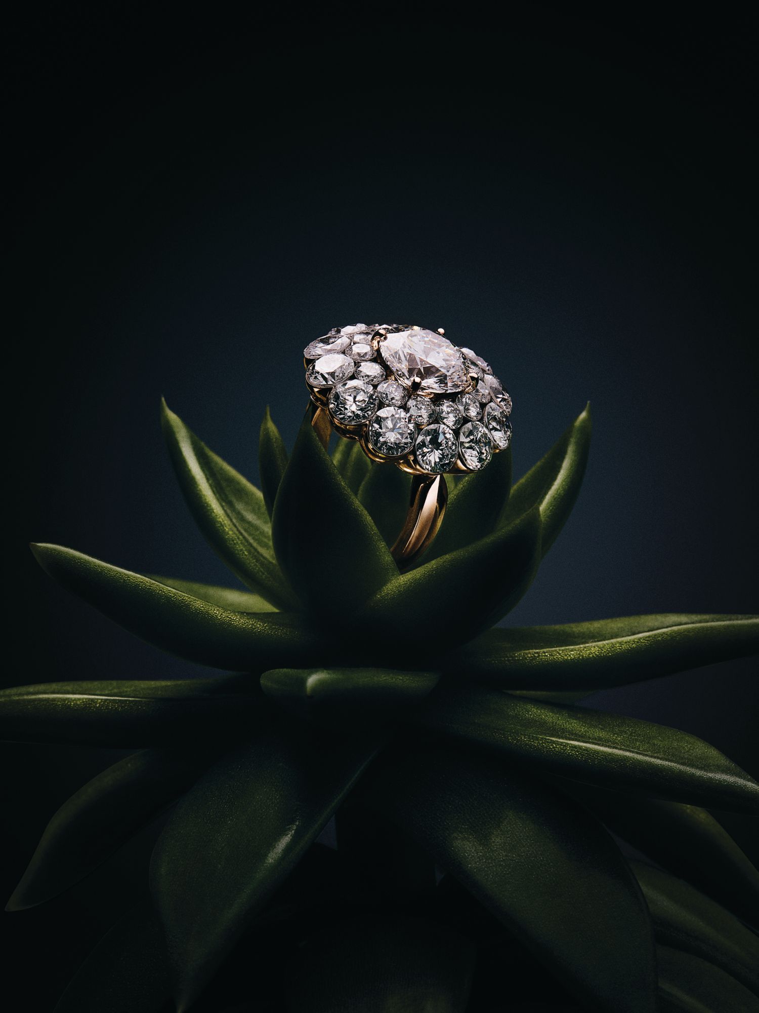 Ring in rose gold set with diamonds by Chopard