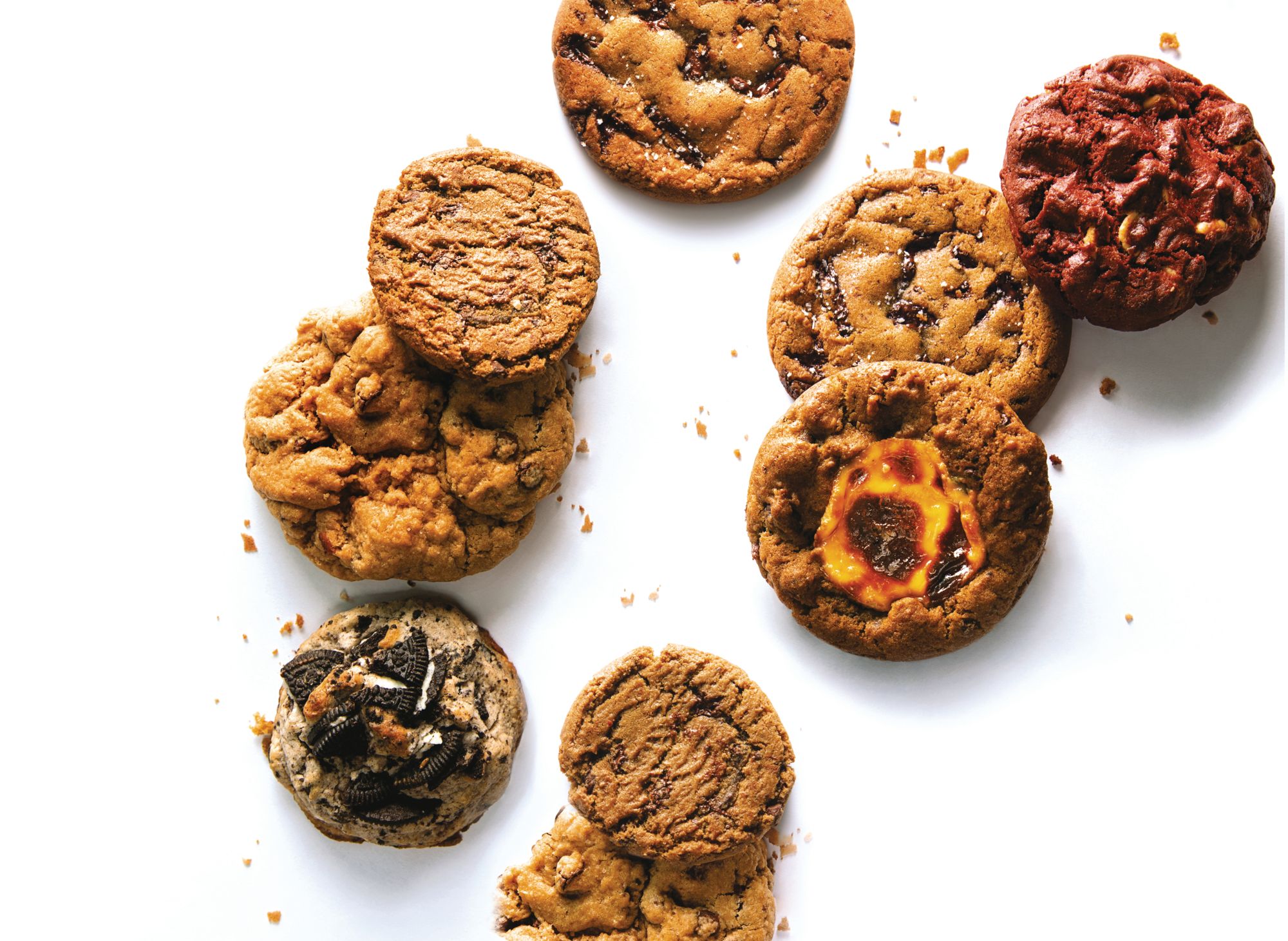 Clockwise from top right: Cookie Boy, Cookie Dpt, Baked Indulgence, Cookie Vission, Thic Cookies, Sai Kung Cookie Co, Cookie Boy