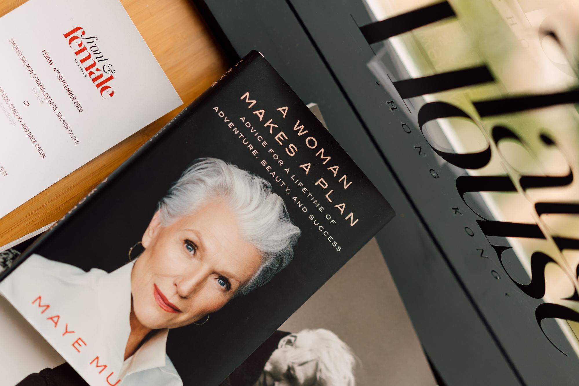 Front & Female with Maye Musk at Tatler House