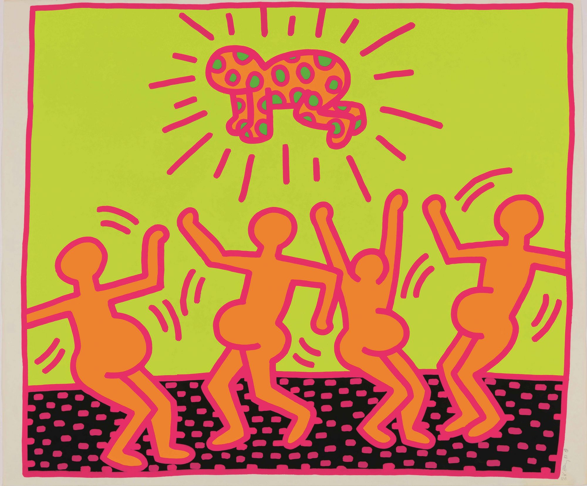 Keith Haring, a screenprint from The Fertility Suite (1983). (Photo: Courtesy of Phillips)