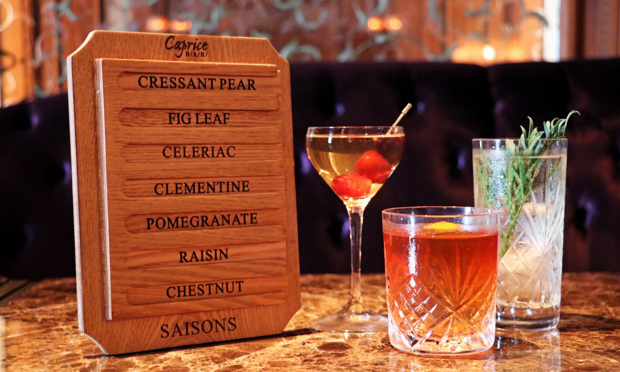 Four Seasons' Caprice Bar Launches New Saisons Cocktail Menu