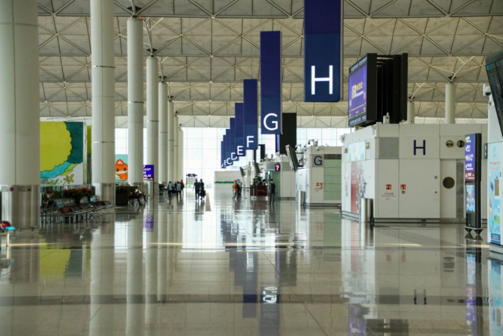 Hong Kong International Airport during the Covid pandemic, October 2020 (photo: Getty Images)