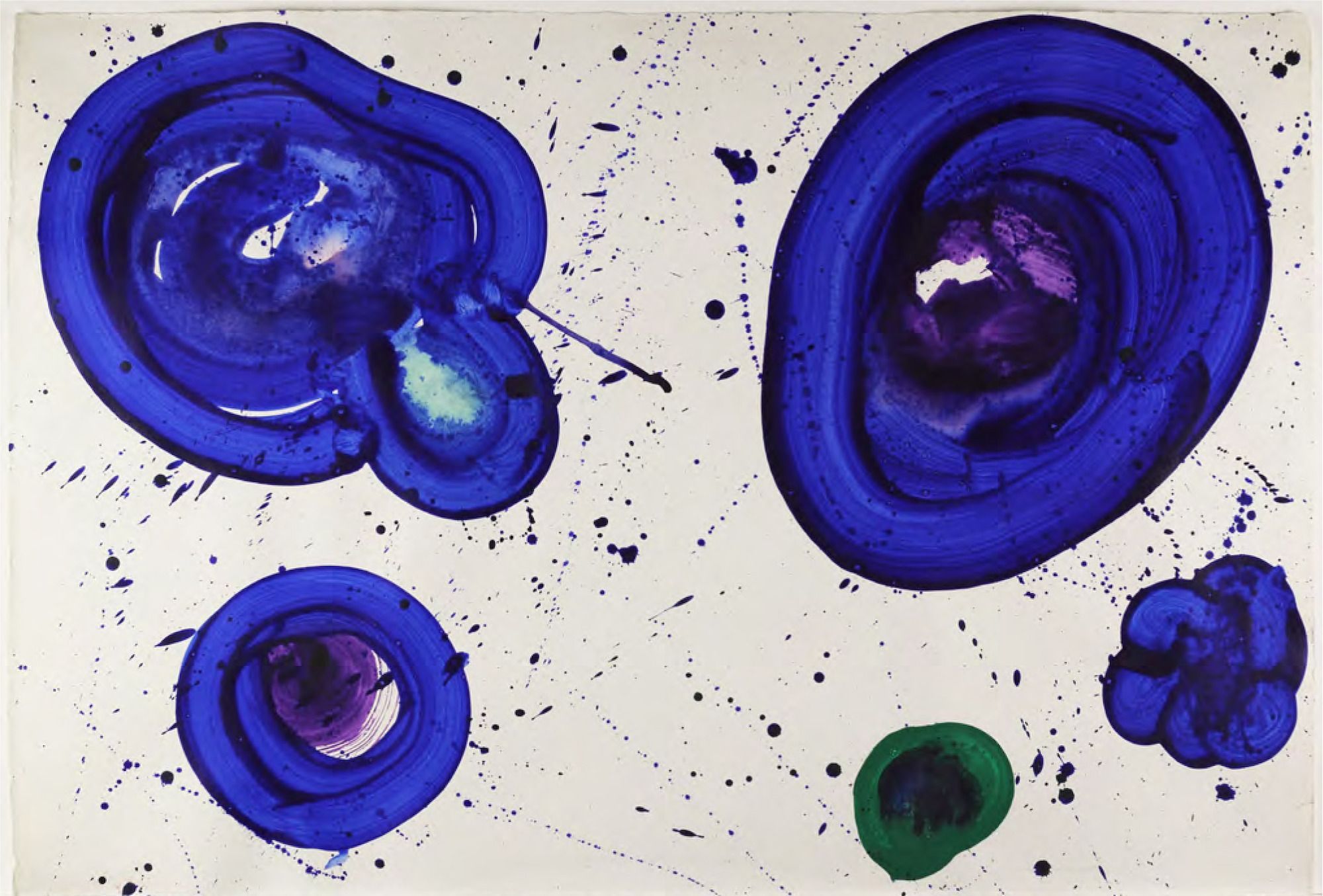 Sam Francis, Blue Ball, (1962) © 2020 Sam Francis Foundation, California/ Artists Rights Society (ARS), New York. (Courtesy of Alisan Fine Arts)