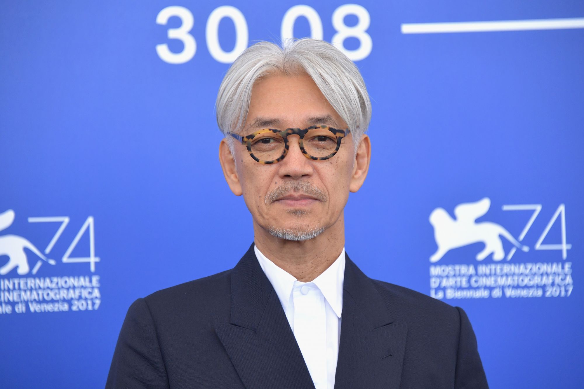 VENICE, ITALY - SEPTEMBER 03: Ryuichi Sakamoto attends the 'Ryuichi Sakamoto: Coda' photocall during the 74th Venice Film Festival at Sala Casino on September 3, 2017 in Venice, Italy. (Photo by Dominique Charriau/WireImage)