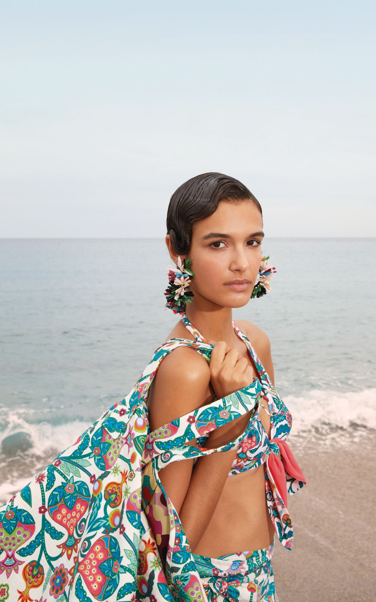 Prints Charming: No longer confined to the scarf, the bandana print has migrated to cover everything from swimwear to totes. La Double J outfit.