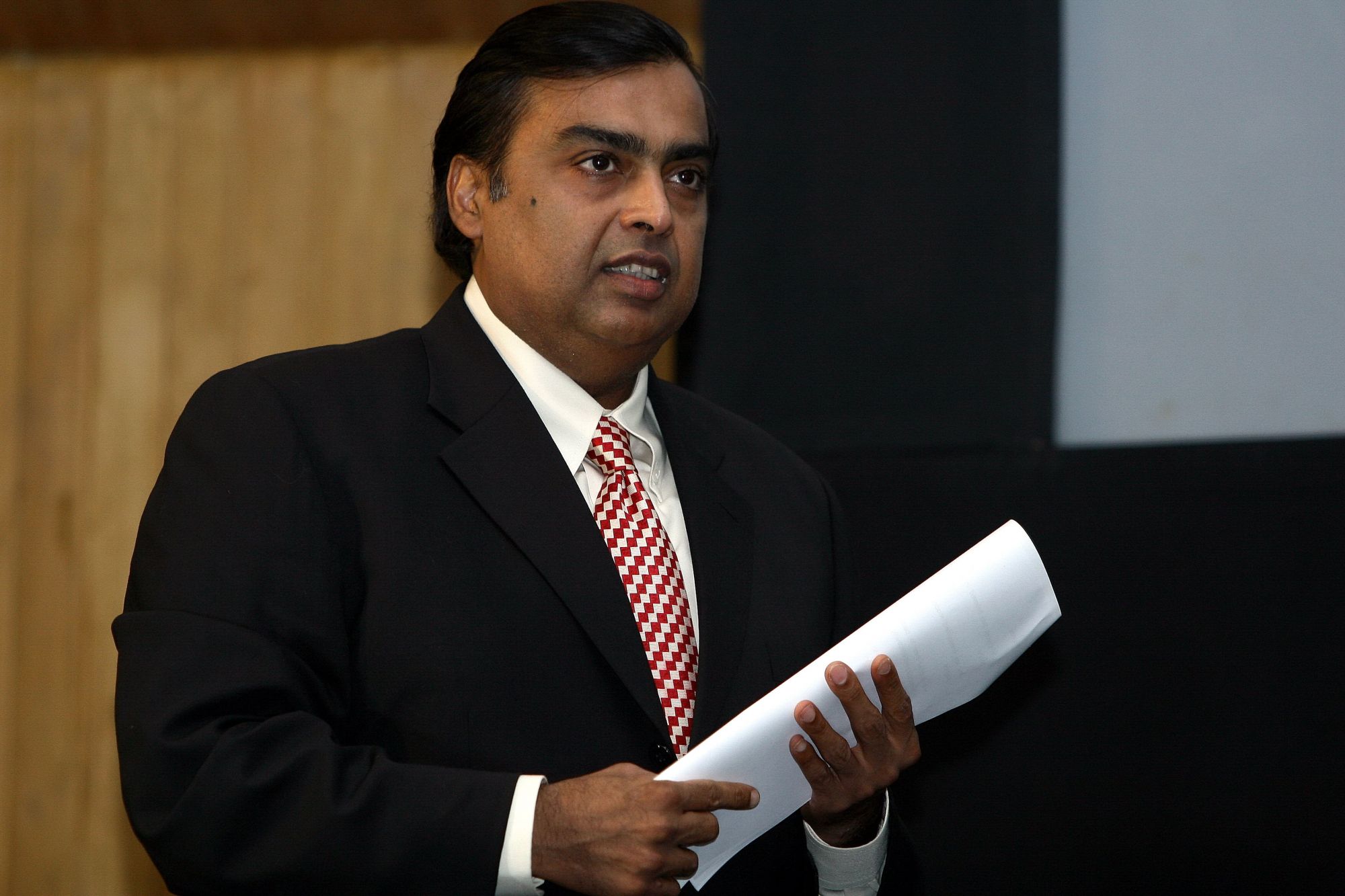 INDIA - AUGUST 21: Mukesh Ambani, Chairman and MD, Reliance Industries Limited (RIL), Delhi, India. (Photo by Debasis Palit/The The India Today Group via Getty Images)