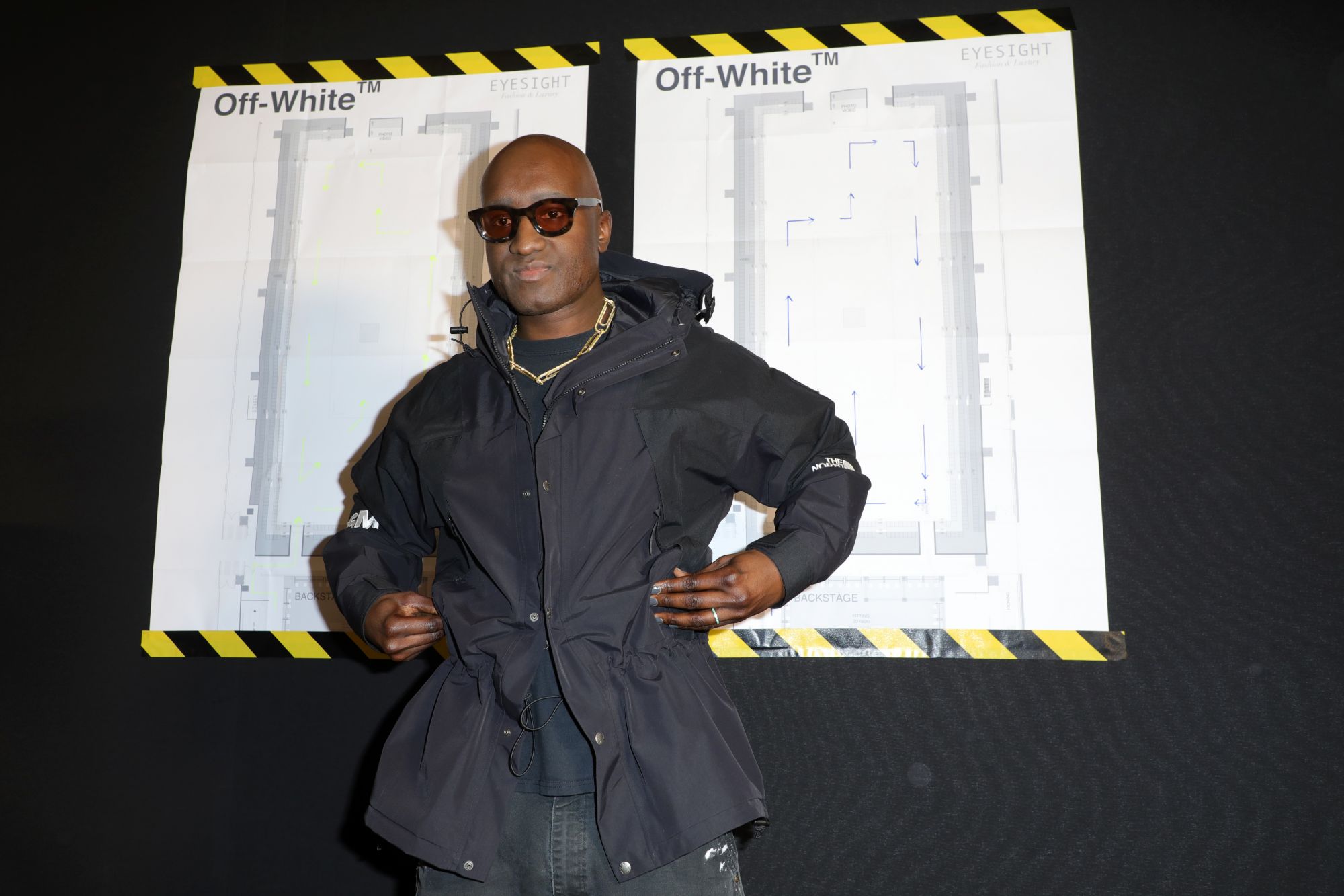 PARIS, FRANCE - JANUARY 15: Designer Virgil Abloh poses backstage after the Off-White Menswear Fall/Winter 2020-2021 show as part of Paris Fashion Week on January 15, 2020 in Paris, France. (Photo by Pierre Suu/Getty Images)