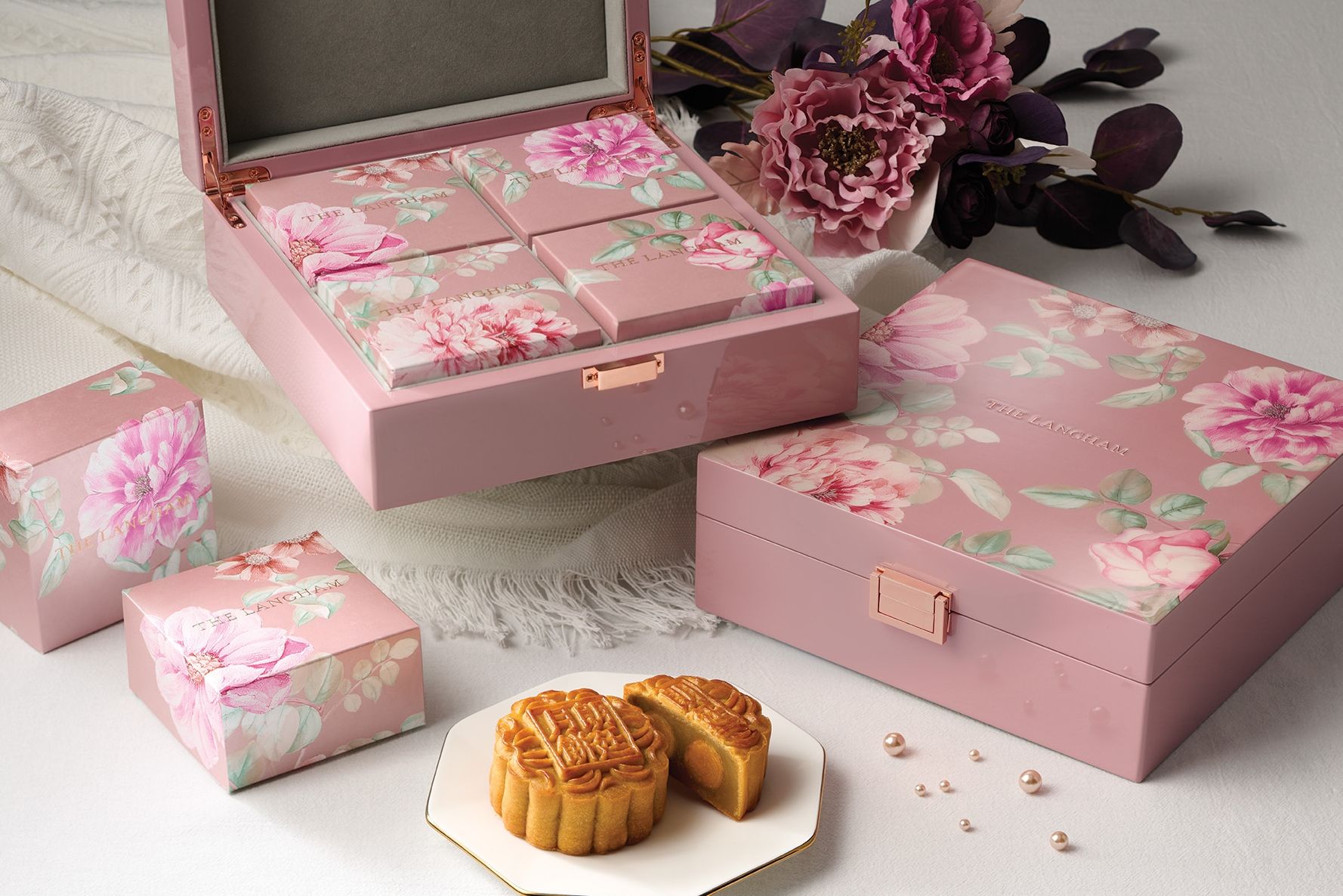 The Langham Presents "Moments In Bloom" Mooncakes