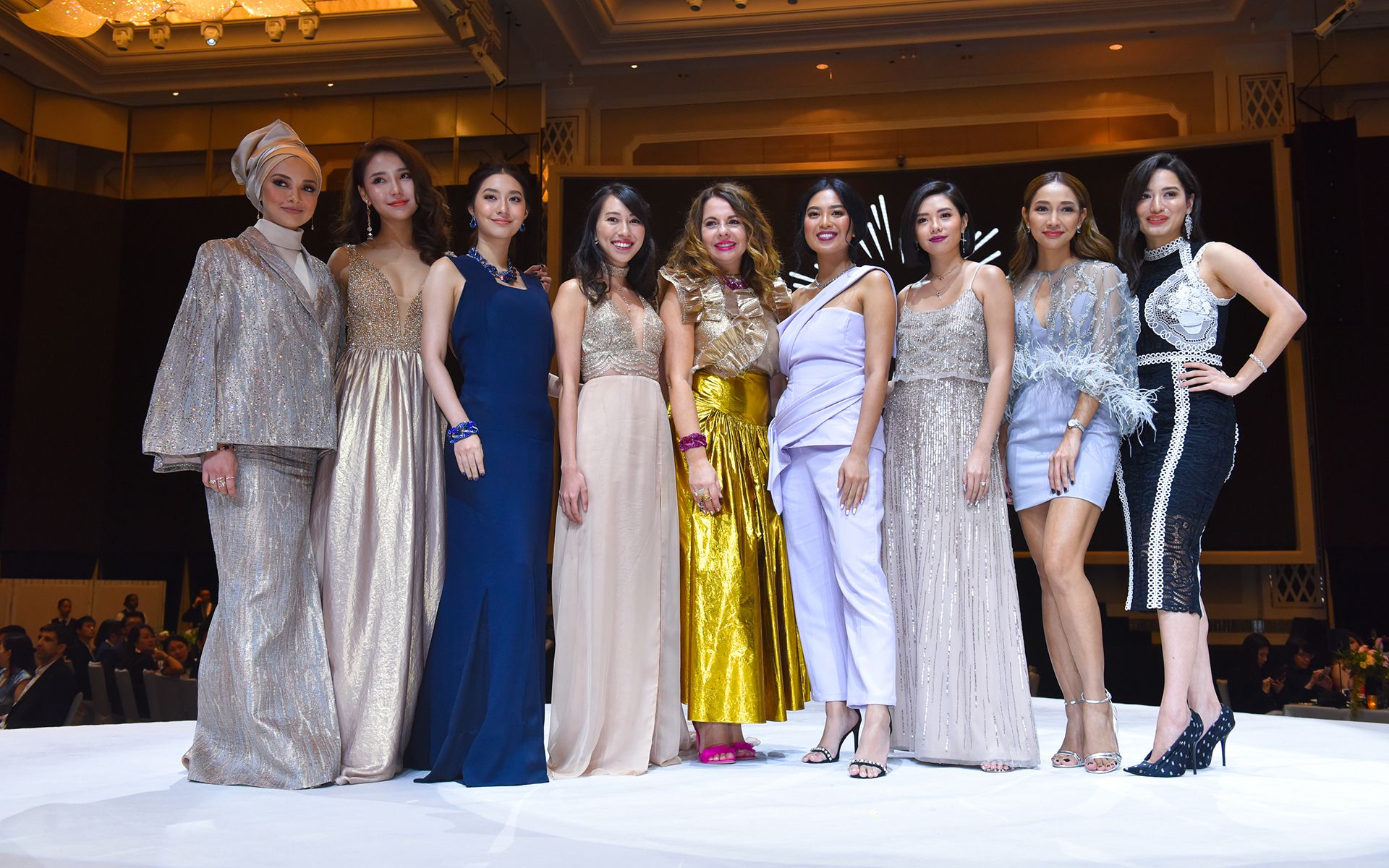 Swarovski Brilliant 8 on stage with Nathalie Colin
