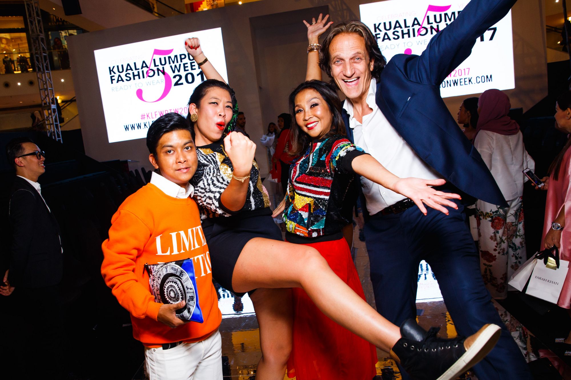 Karim Khan, Shaan Chan, Dato' Seri Farah Khan and Dato' Dimitri Pantazaras