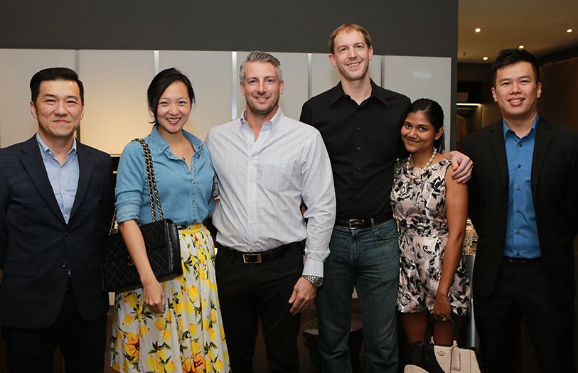 KS Lau, Gabrielle Tan-Helfman, Michael Helfman, Douglas Nehm, Lavinia Nehm and James Leow