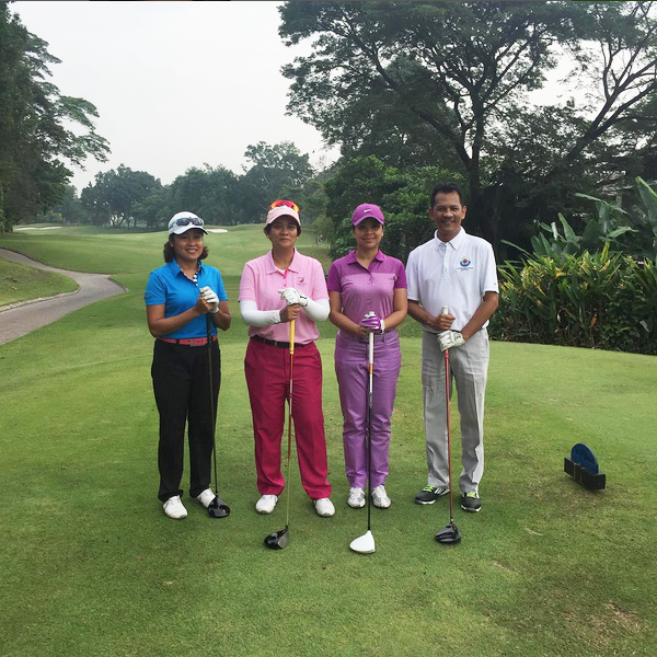 Muhaini Mahmud was golfing with YTM Tunku Panglima Besar Kedah, Dato' Wan Muazzam, for a charity cause. (@muimahmud)