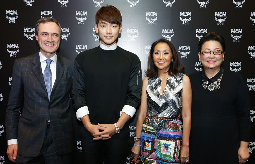 (L-R) CEO of MCM Worldwide, Paolo Fontanelli; International Korean artist Rain; President of The Melium Group, Dato' Farah Khan and CEO of Pavilion KL, Joyce Yap