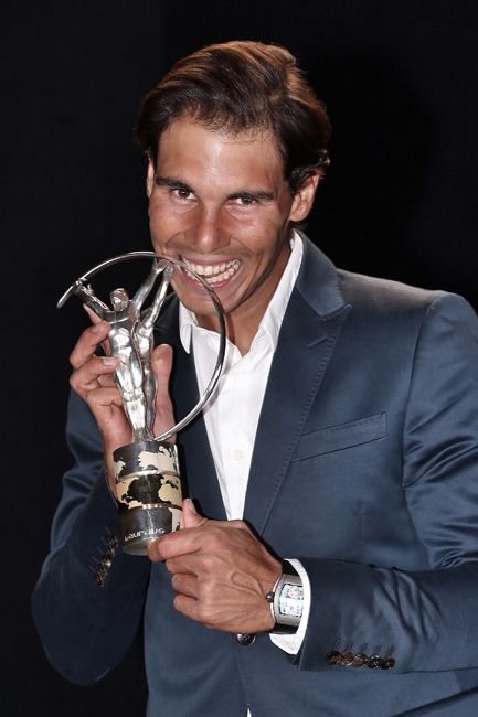 Rafael Nadal, winner of the French and US Open tennis championships and awardee of the Laureus World Comeback of the Year