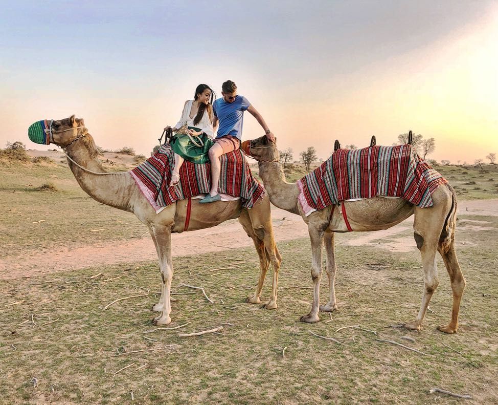 Rebekah Yeoh and her beau opted for a magic carpet ride on the back of a camel (Photo credit: @rebekahyeoh)
