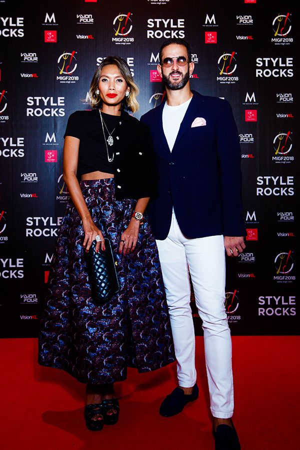 2018 September: Rocking a black crop top and flared brocade skirt, for the 'Crazy Rich Asians' edition of Style Rocks!