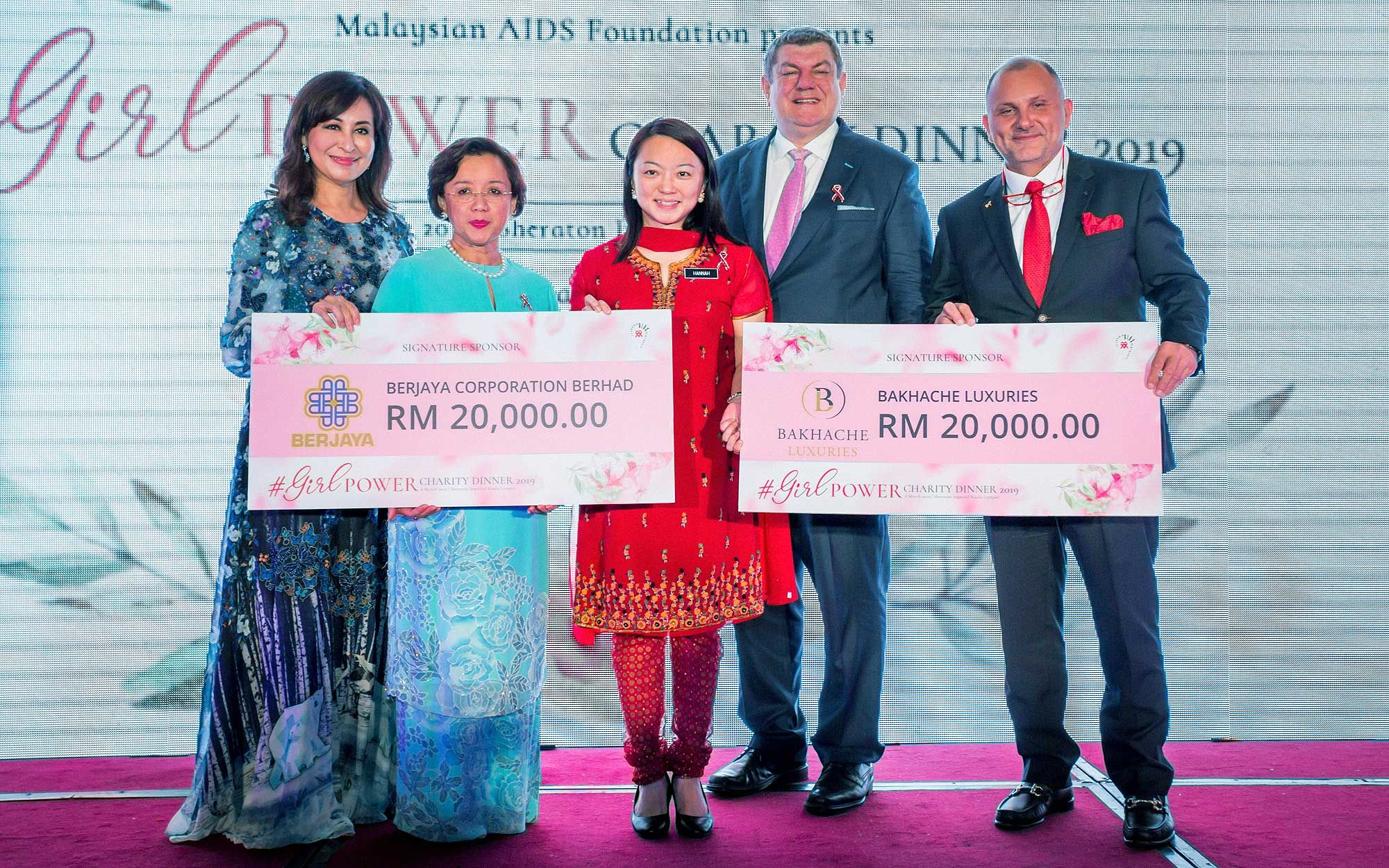 Vivienne Cheng, Professor Dato' Dr Adeeba Kamarulzaman, Hannah Yeoh, Frank Beck and Antoine Bakhache