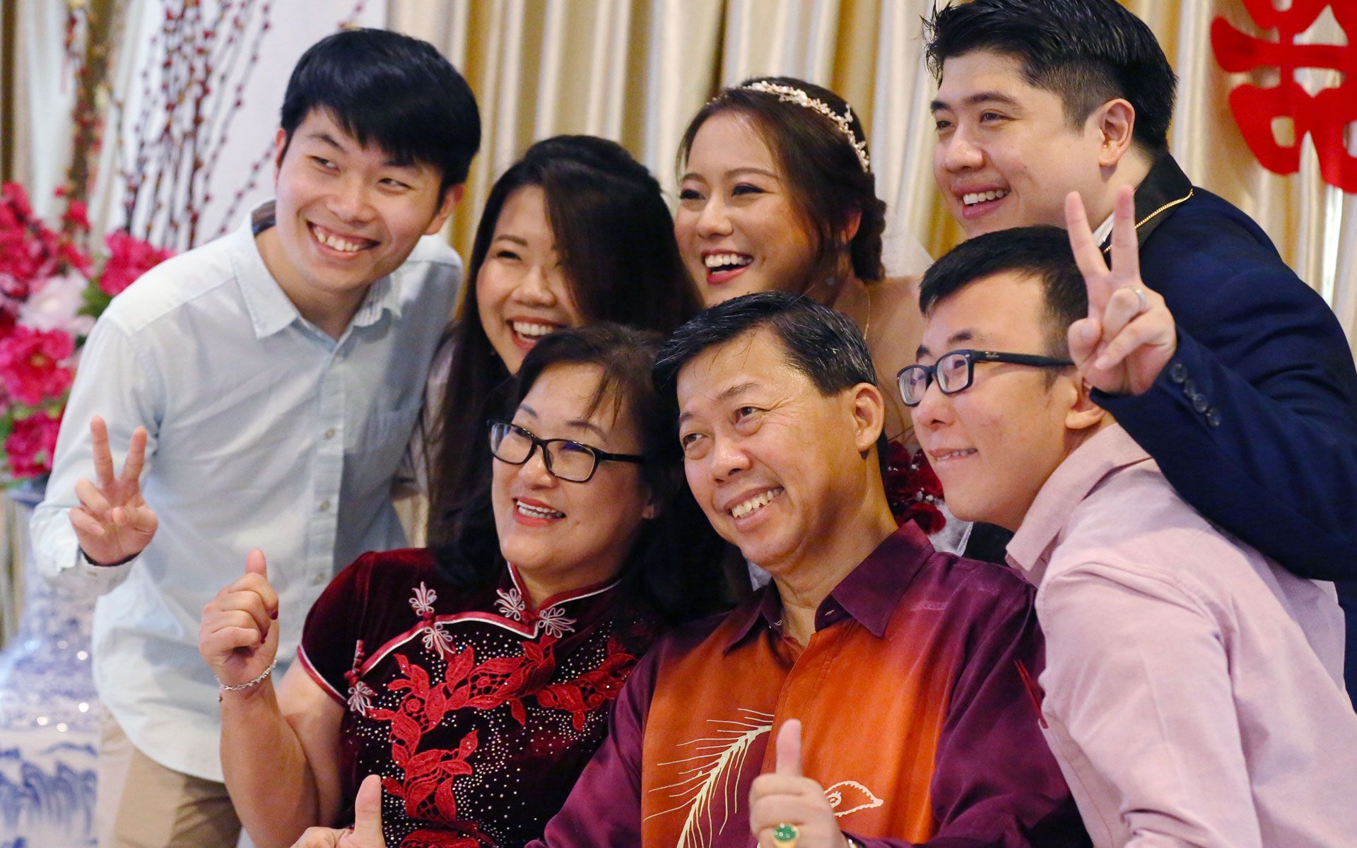 Hoo Wei Kiong, Woon Li Foong, Jenny Ang, Steven Woon, Woon Li Lian, Christopher Tock and Woon Ten Ming