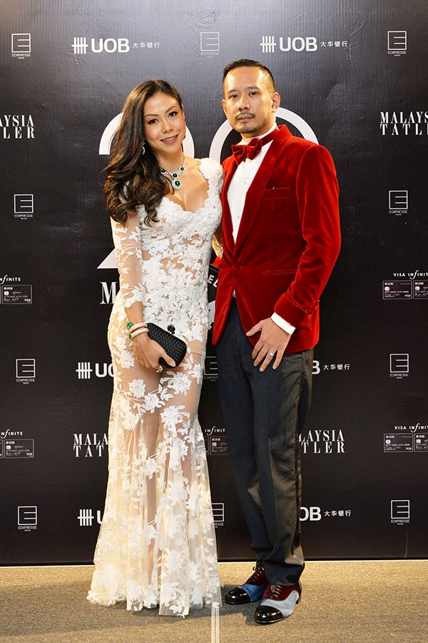 2018 October, Tatler Ball: In audacious Datin Wira Sabrena style, her red carpet outfit of the night is an Alia Bastamam floor-length number, with strategically-placed floral embroidery on semi-sheer materials