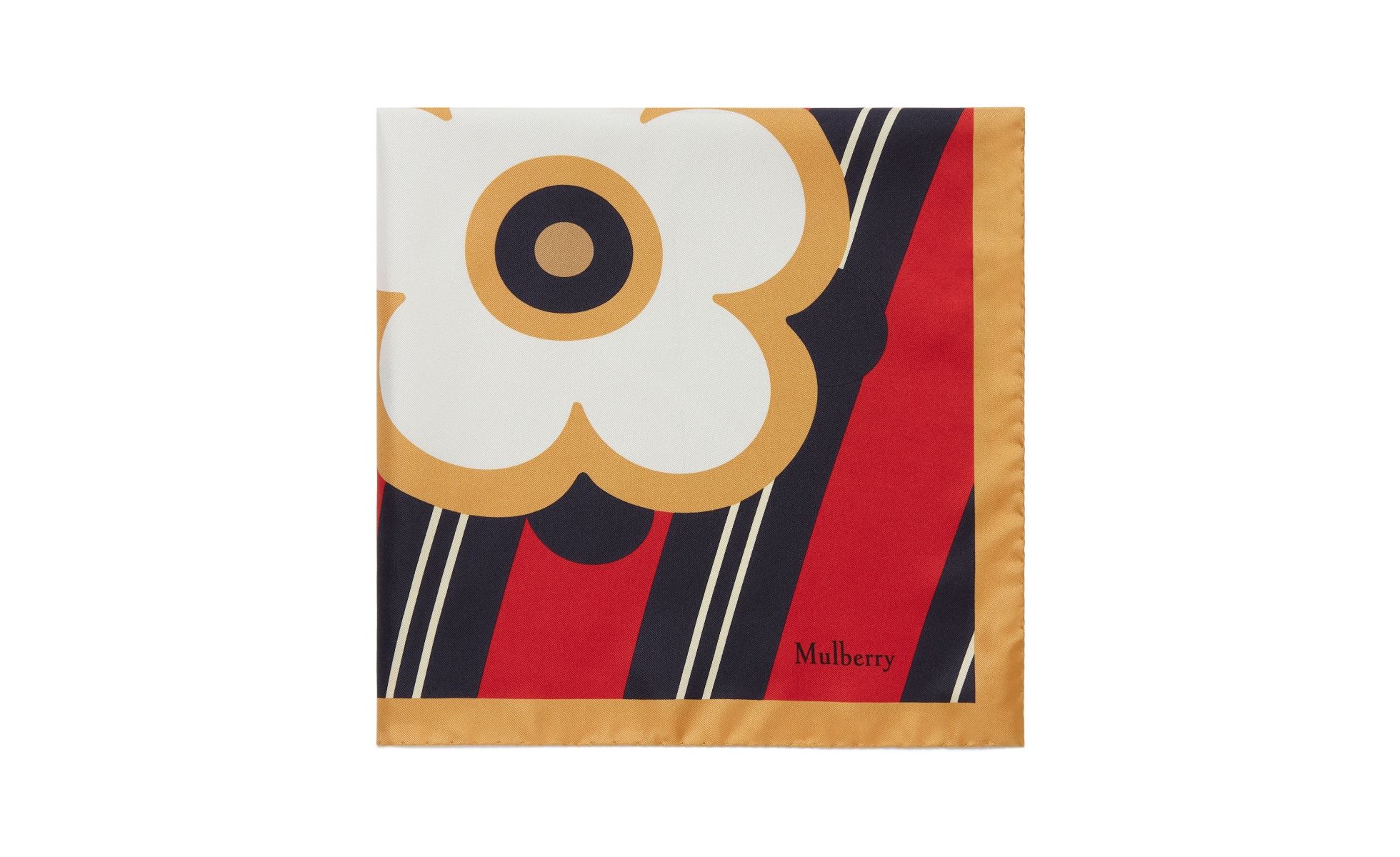 This dainty scarf by Mulberry is an ode to '60s geometric designs (Photo credit: Mulberry)