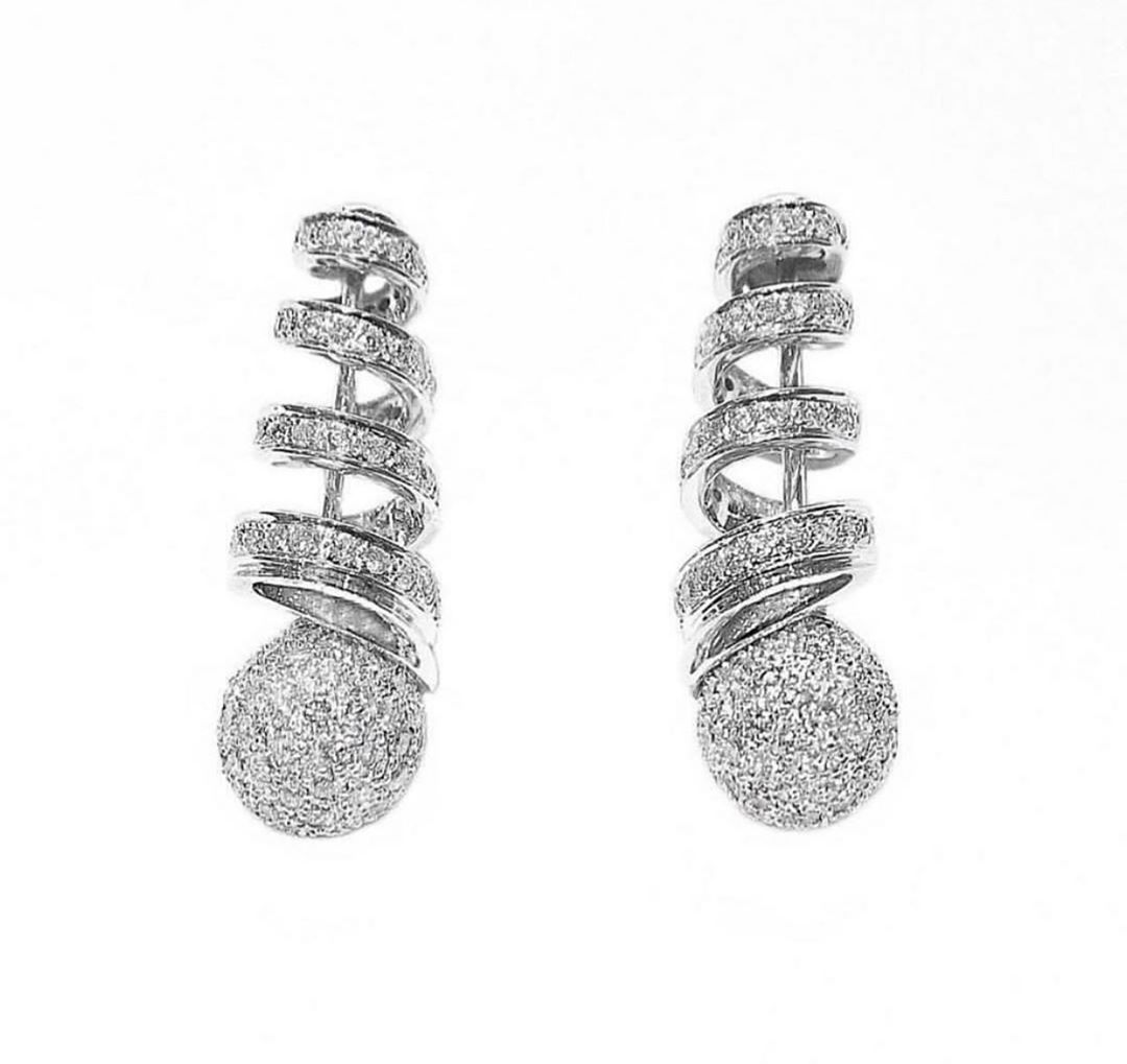 Diamond Spiral Earrings From Mouawad