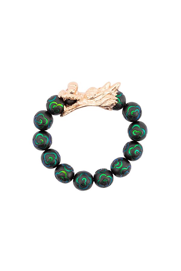 Lotus Arts de Vivre dragon bracelet with scarab inlay (featured in 'Crazy Rich Asians')