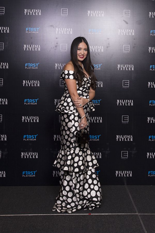 2016, October: At the Tatler Ball 2016, Datin Yvette opted for a darling polka dot print Johanna Ortiz with peplum detailings
