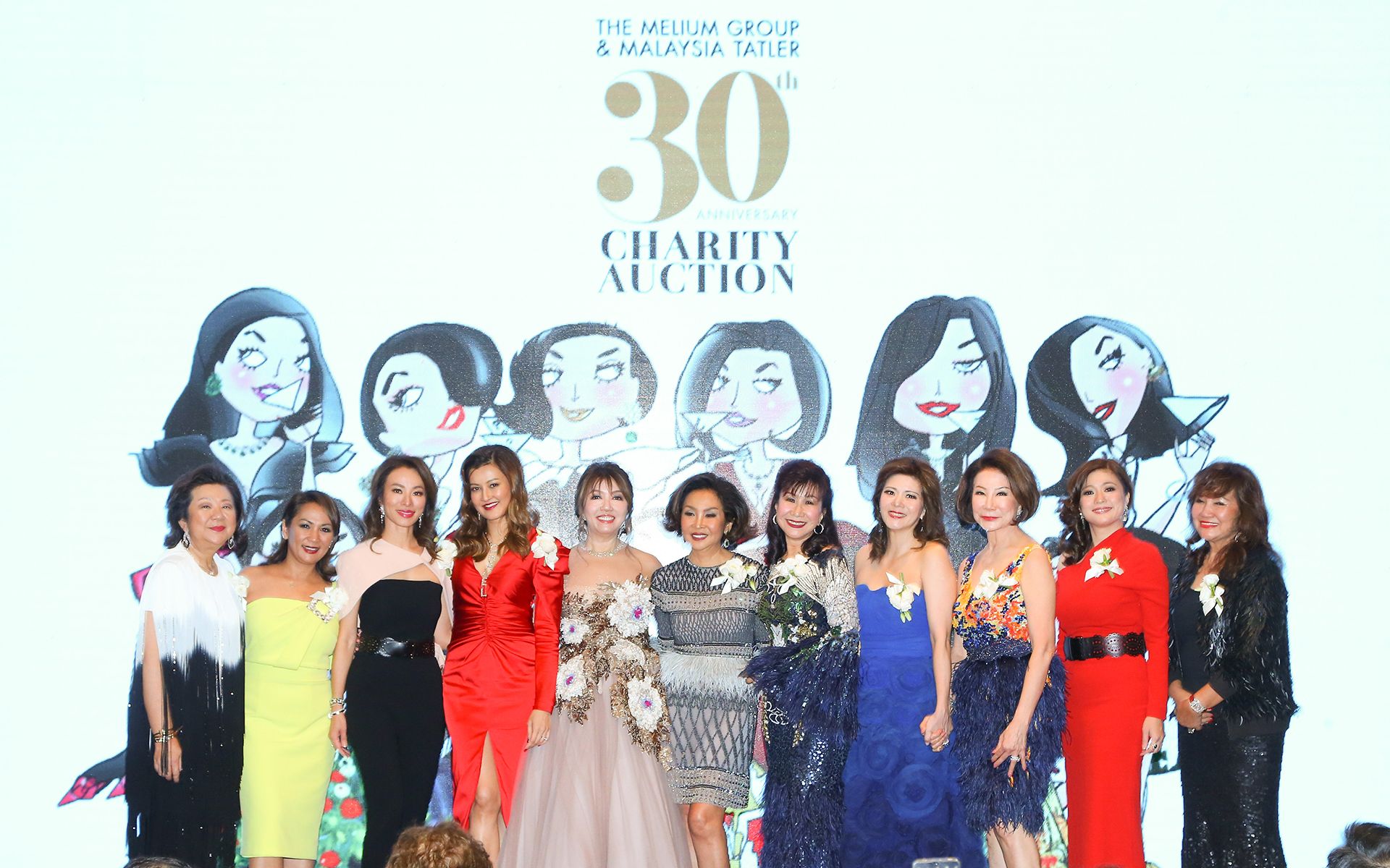 Datin Su Day, Puteri Badrinise Zakuan-Naquiyuddin, Claire Lee Bloy, Datin Meera Sen, Lee Jim Leng, Dato' Seri Farah Khan, Florence Fang, Che Puan Datin Winnie Low, Mariam Teh and Dato' Rosemarie Wee