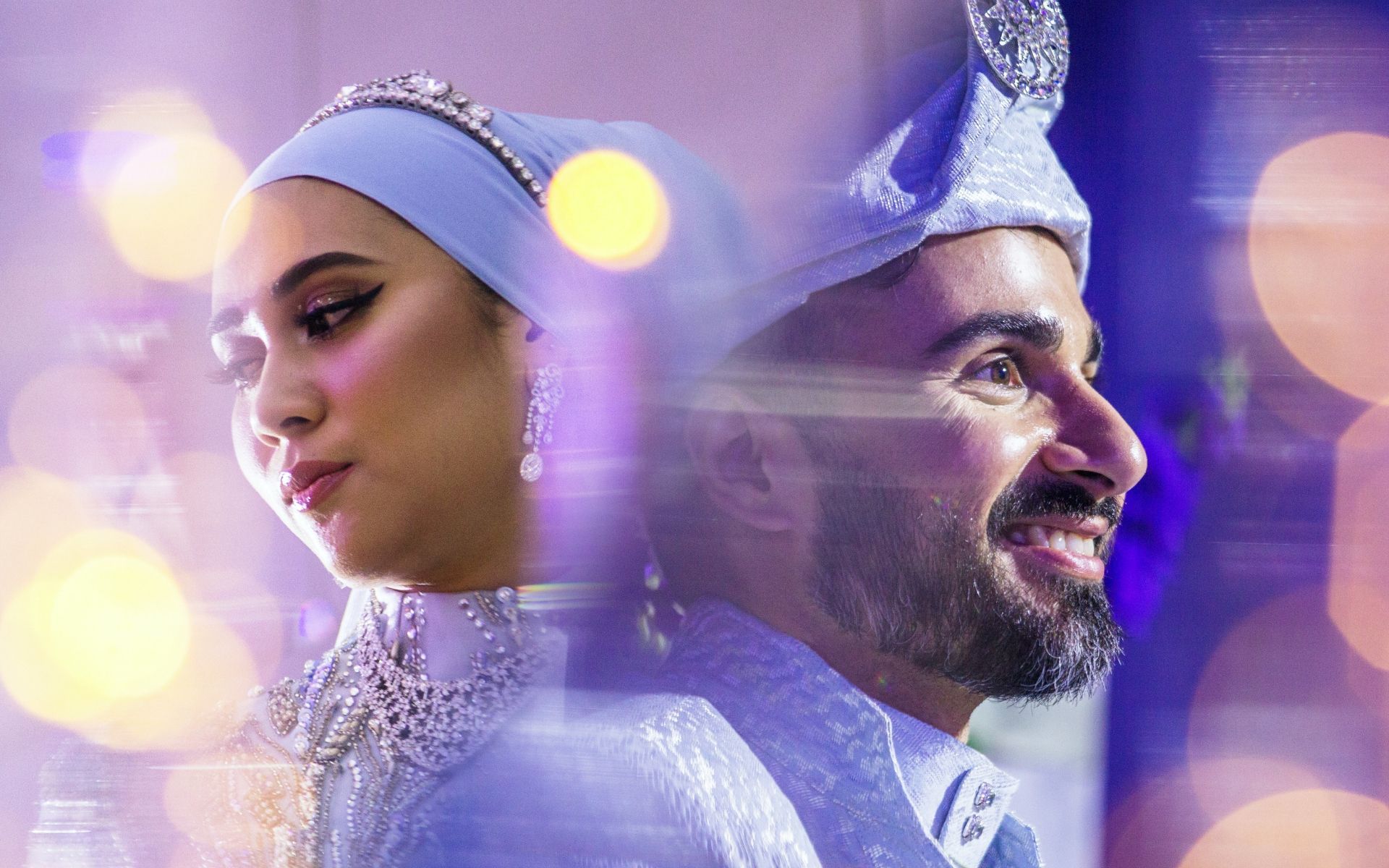 The bride Anushea Fadhiah and the groom Ahmad Rashed