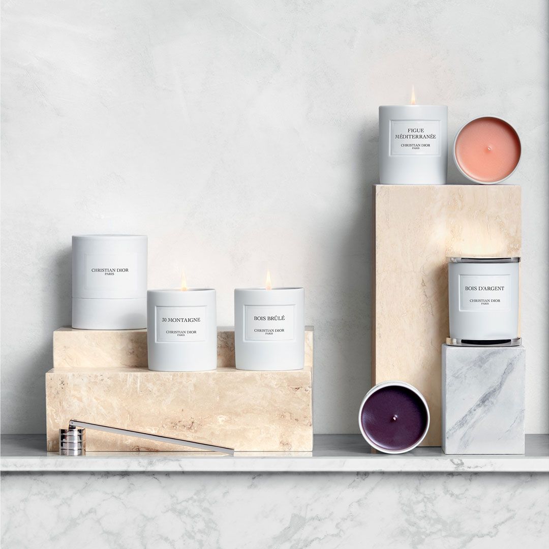 A hint of lavender, cedar and iris or the delicate scent of Tonka Bean with vanilla: Let Maison Christian Dior fulfil your scented candle obsession with this heavenly collection of 'les bougies'. (Photo: Courtesy of Dior)