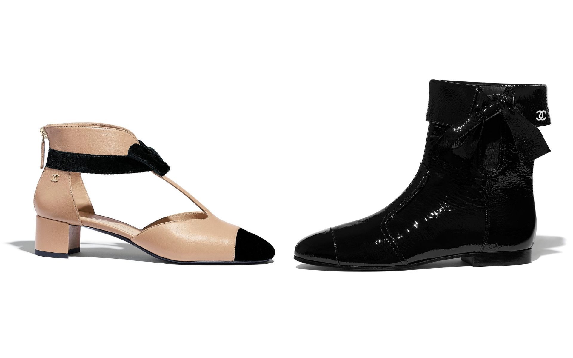 Chanel fall winter 2019 features nude and dark tones to go against the white winter. (Photo credit: Chanel)