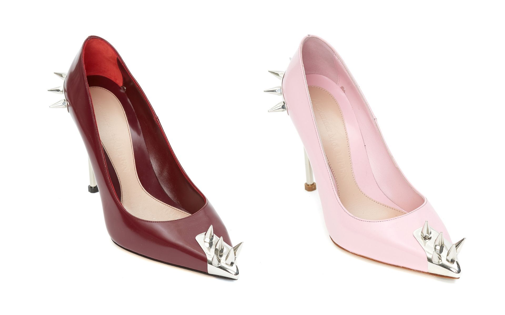 Can’t make up your mind of which punk lady — bold or girly — to best represent you? Lucky for you, they come in 2 distinctive colours. (Photo credit: Alexander McQueen)