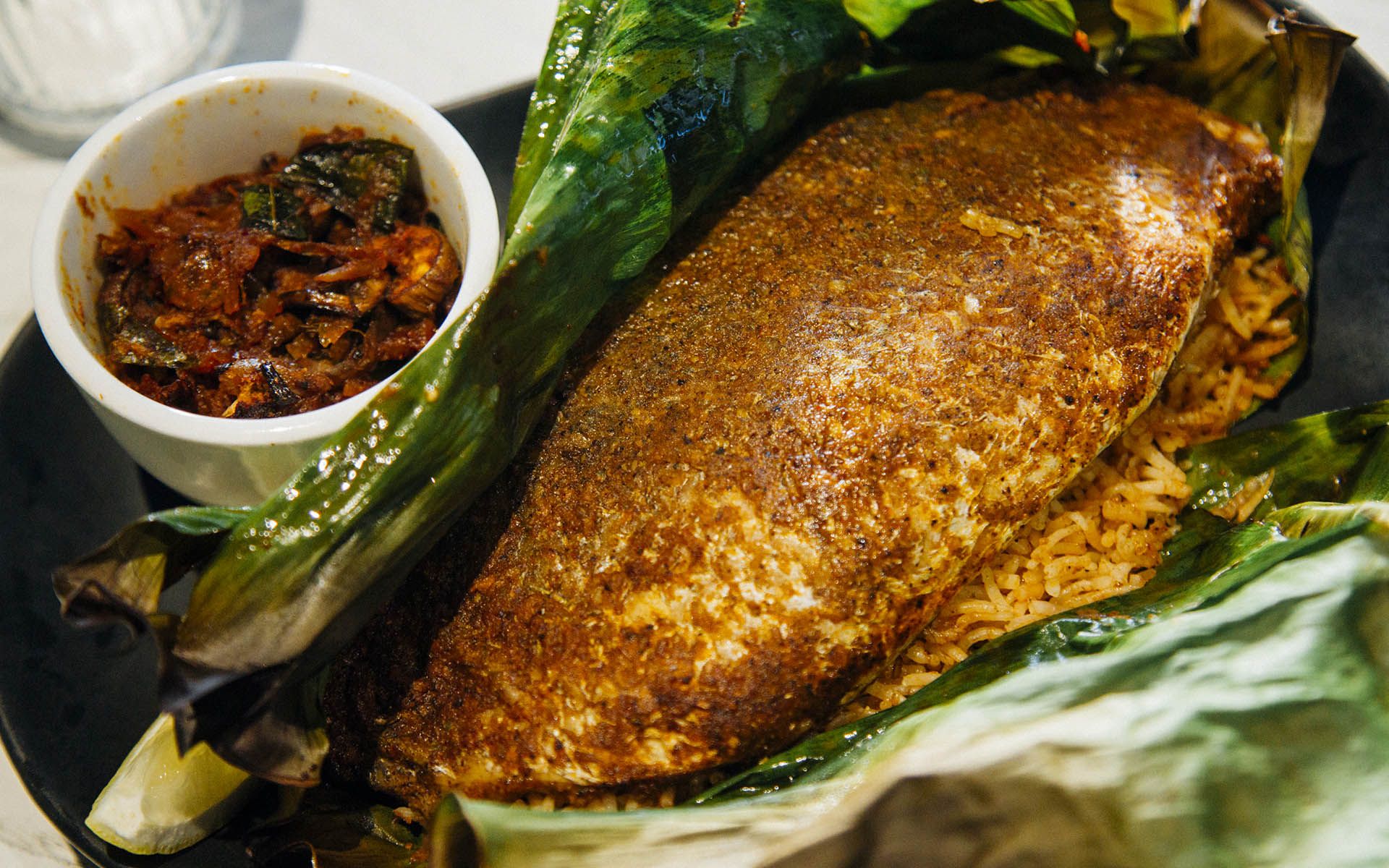 Banana Leaf Baked Sea Bass