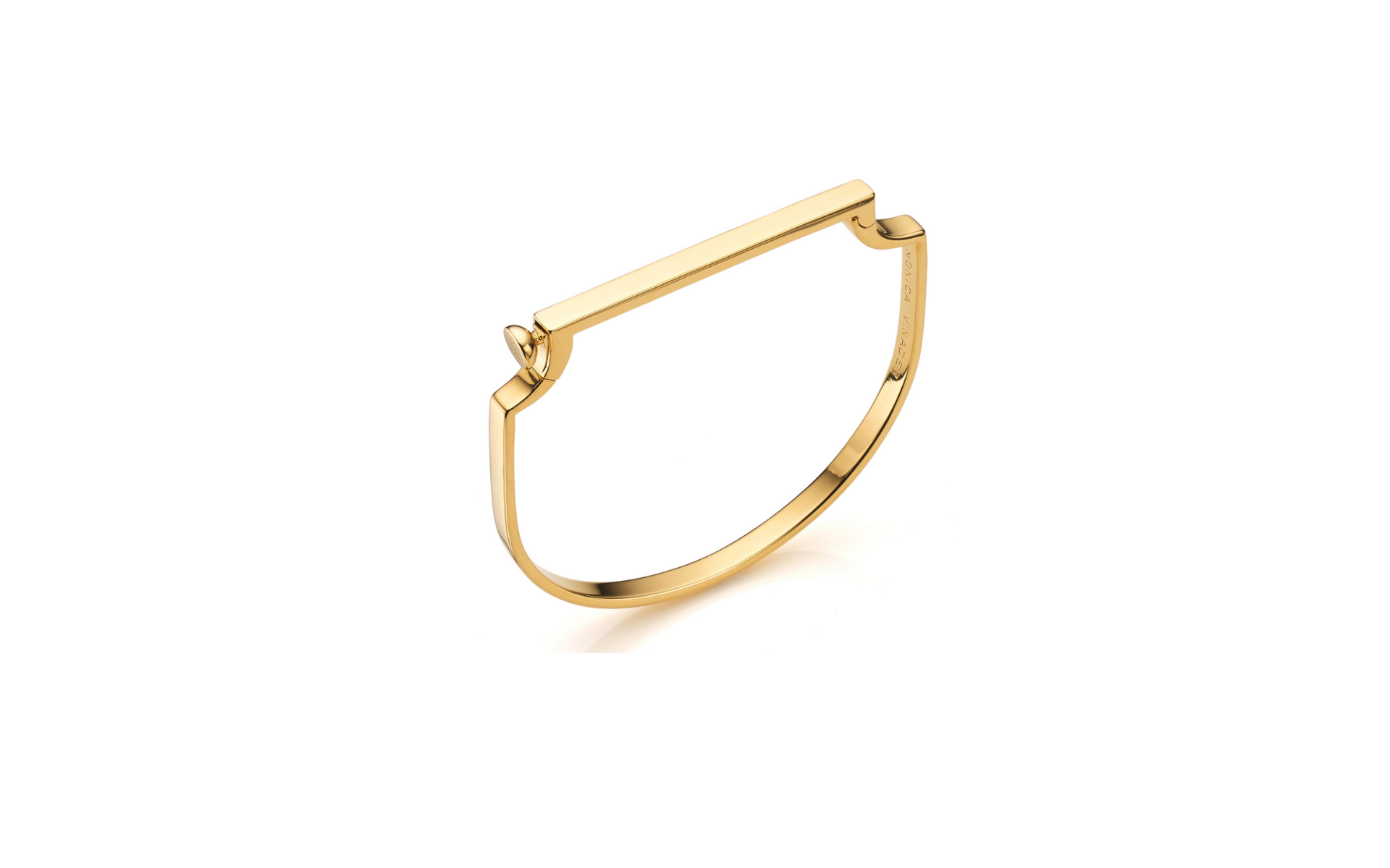 The unique, signature thin bracelet from Monica Vinader is artistically beautiful to match with your white t-shirt and jeans ensemble. Photo: Courtesy of Monica Vinader